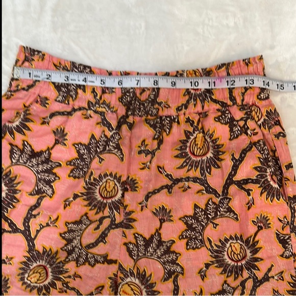 ALC 100% Linen Henry Print Colorful Floral Pants Block Print in Size 6 - Picture 5 of 16